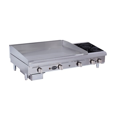 Royal Range RMG-48OB2 – Griddle/Hotplate Combo, gas, 60″W, (1) 48″ griddle & (2) burners