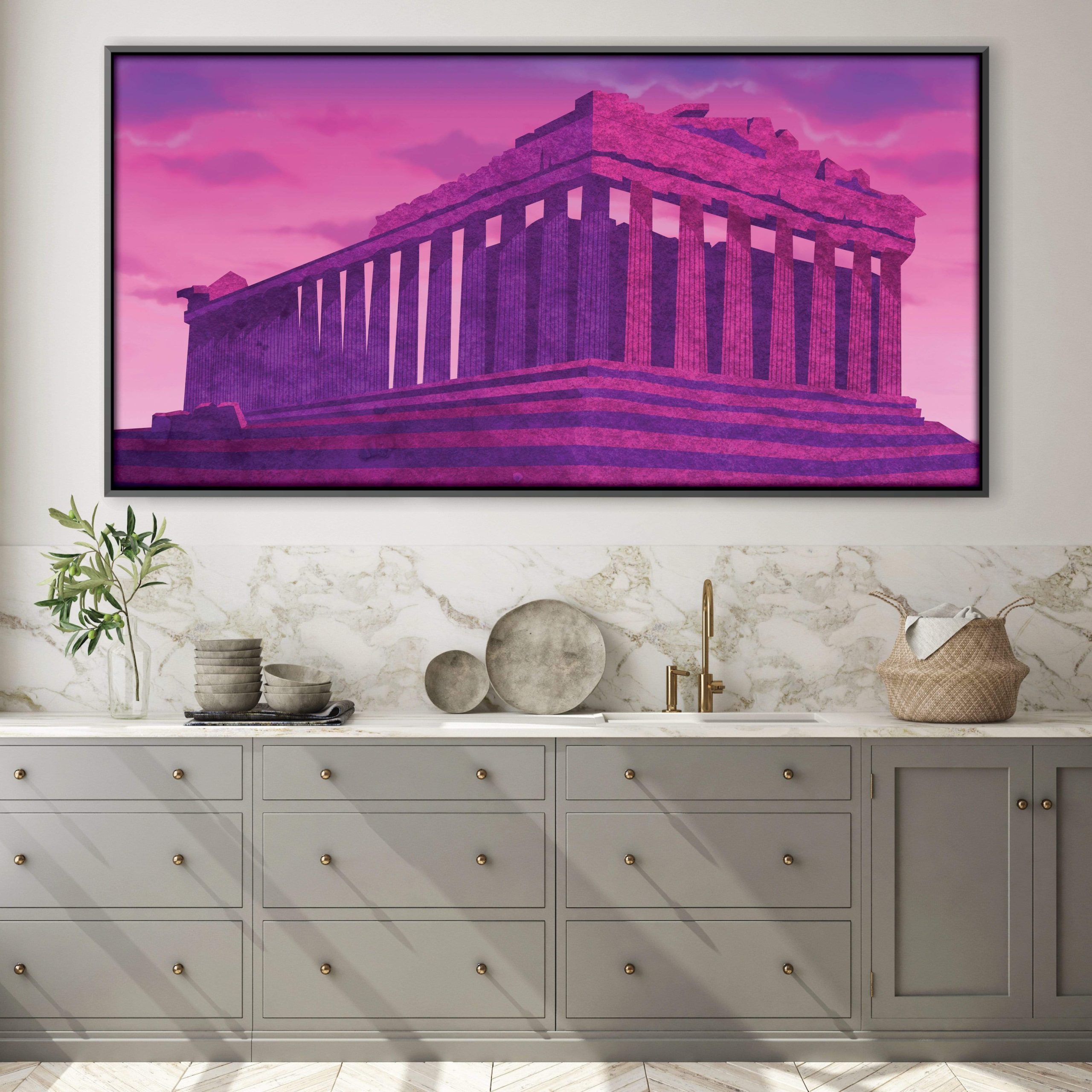 Twilight Parthenon Canvas