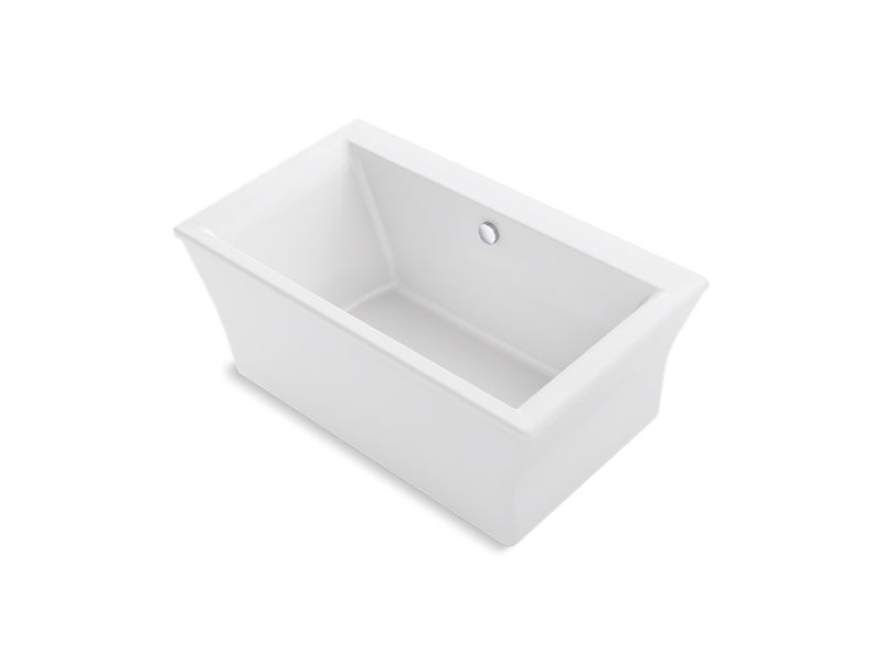 KOHLER 24011 Stargaze 60-3/16″ x 34-1/4″ freestanding bath with fluted shroud and center drain