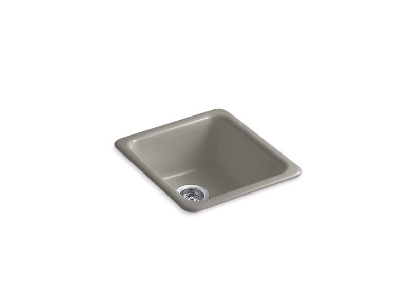 KOHLER K-6584-K4 Iron/Tones 17″ x 18-3/4″ x 8-1/4″ Top-mount/undermount single-bowl kitchen sink