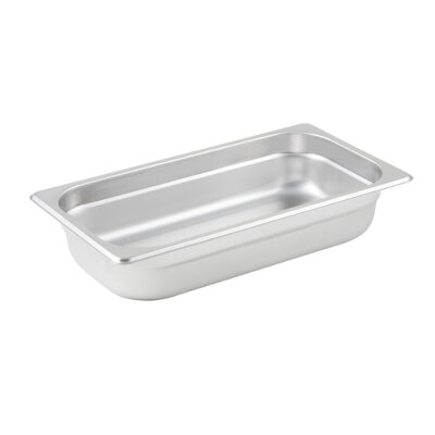 Winco SPJP-302 – Steam Table Pan, 1/3 size, 6-7/8″ x 12-3/4″ x 2-1/2″ deep, 23 gauge