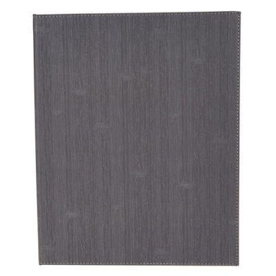 Winco LMD-811GY – Menu Cover, double, holds 8-1/2″ x 11″ paper, leather-like, gray