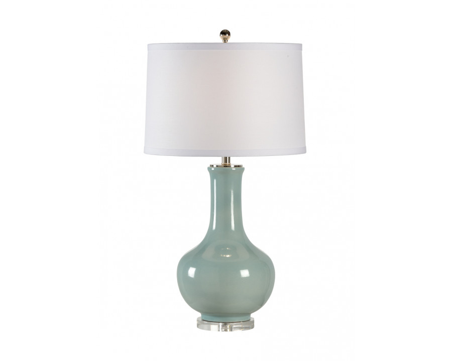 Wildwood – Eva Lamp in Pale Blue Glaze, Ceramic/Porcelain