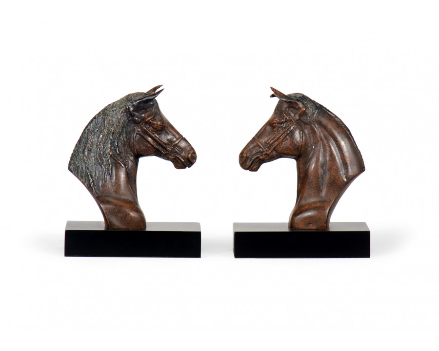 Wildwood – Horse Bookends (Pr) in Hand Colored, Composite