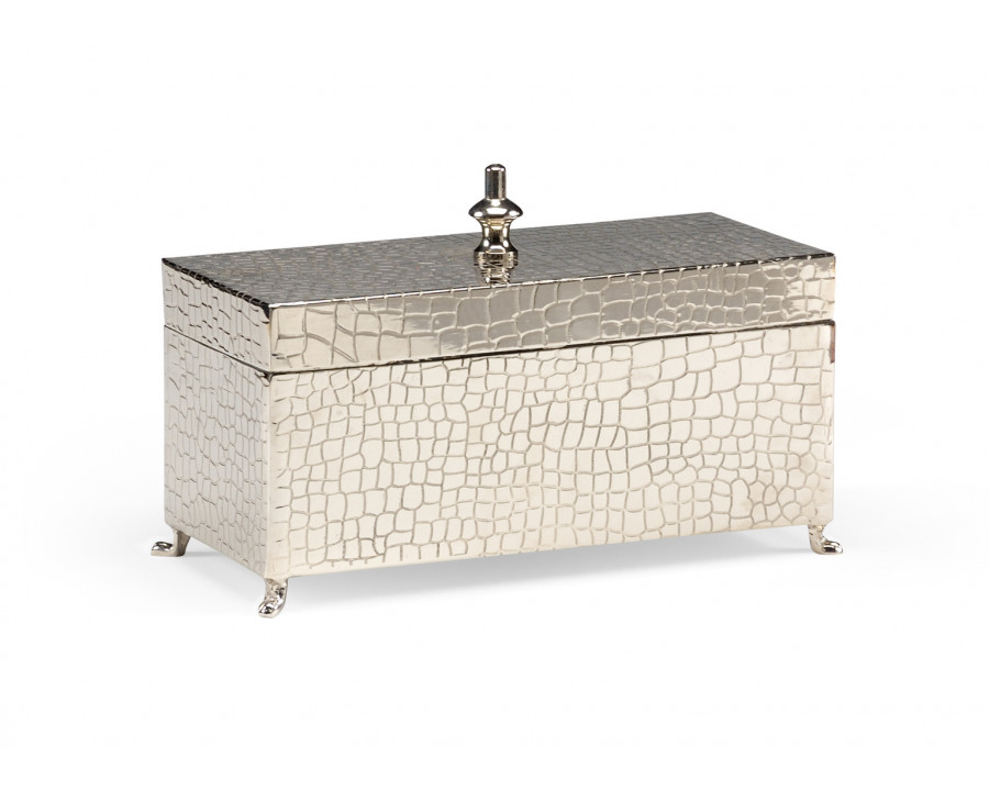 Wildwood – Footed Box in Nickel Plated, Brass