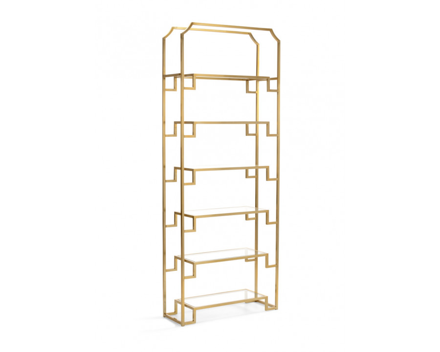 Wildwood – Hampton Shelf Unit  in Brass