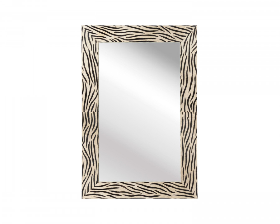 Wildwood – Serengeti Mirror in Zebra Print/Plain, Large