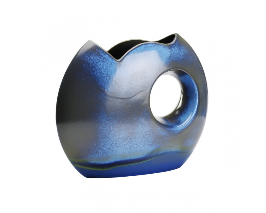 Wildwood – Fish Eye Vase in Blue Reactive Glaze, Small