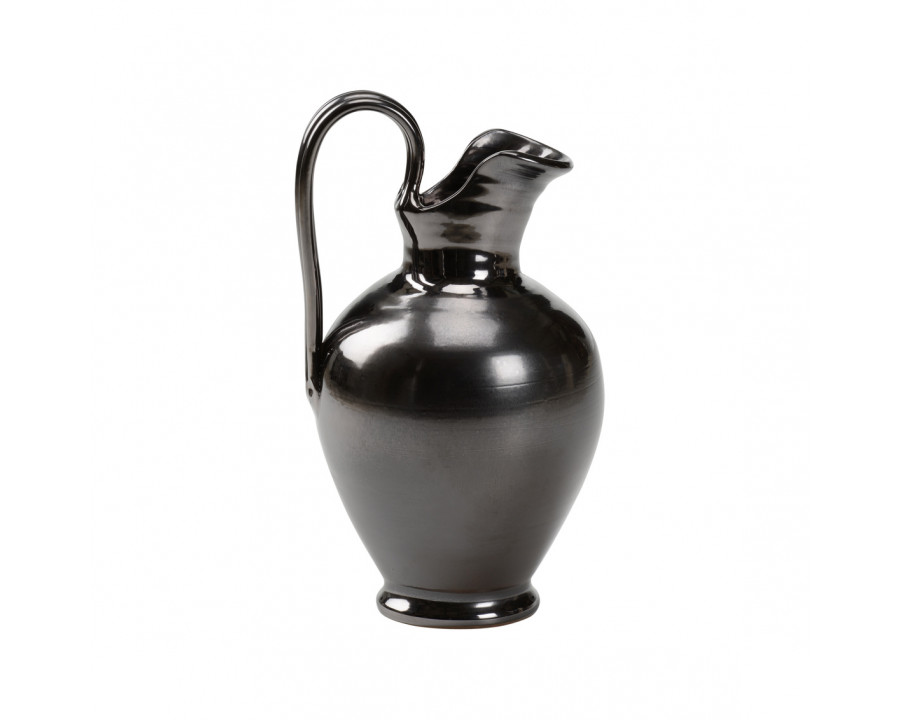 Wildwood – Modern Greek Vase in Metallic Bronze Glaze, Ceramic