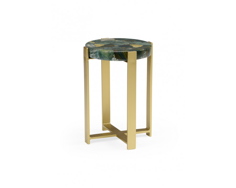 Wildwood – Jasper Accent Table in Natural Multi Green, Large