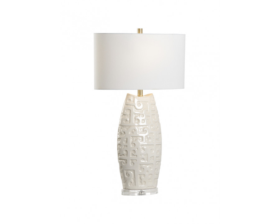 Wildwood – Hapuna Lamp in Cream Glaze, Ceramic/Porcelain