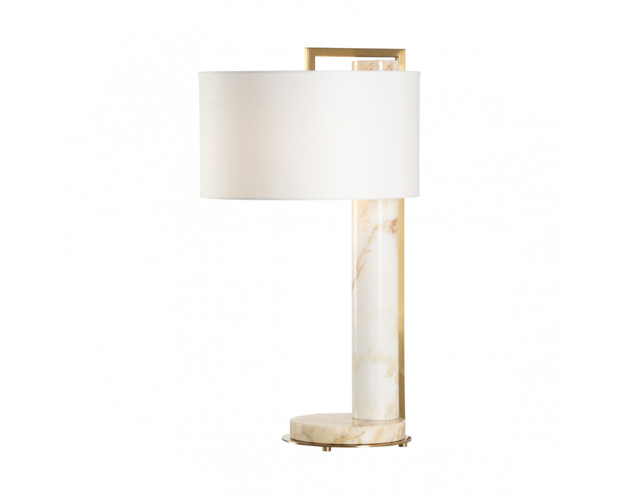 Wildwood – Rimini Lamp in Natural Calacatta Gold/Coffee Bronze, Marble