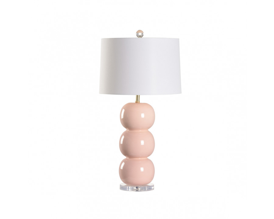 Wildwood – Strawberry Lamp in Pink Glaze, Ceramic/Porcelain