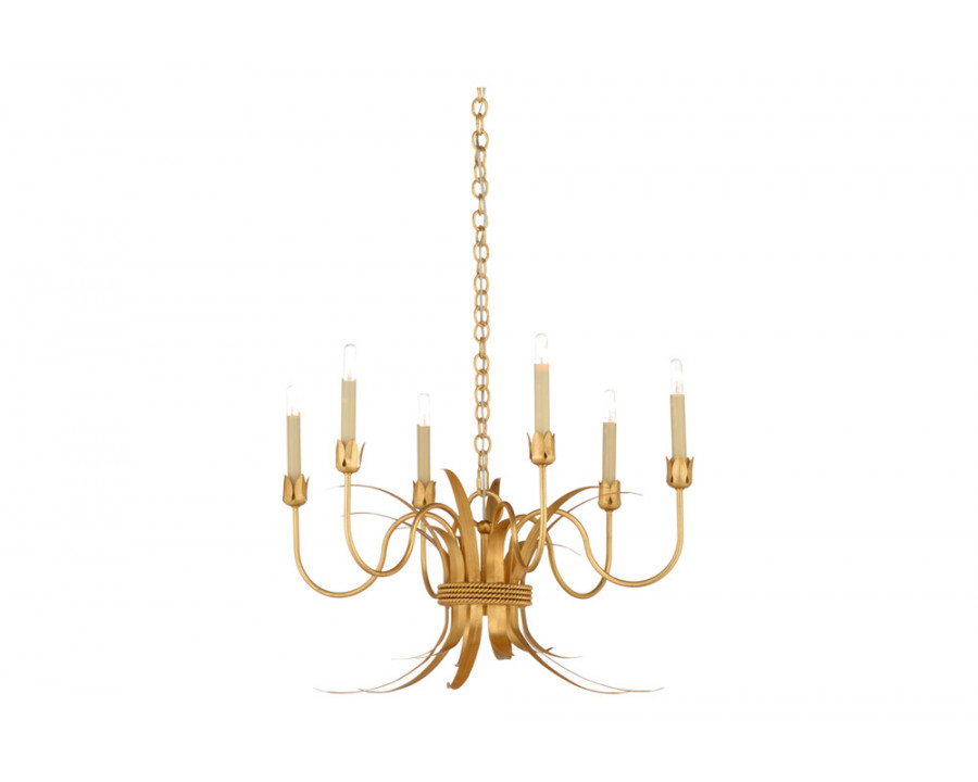 Wildwood – Mignon Chandelier in Gold Leaf, Iron