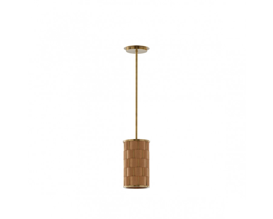 Wildwood – Jura Pendant in Natural/Antique Brass, Cork