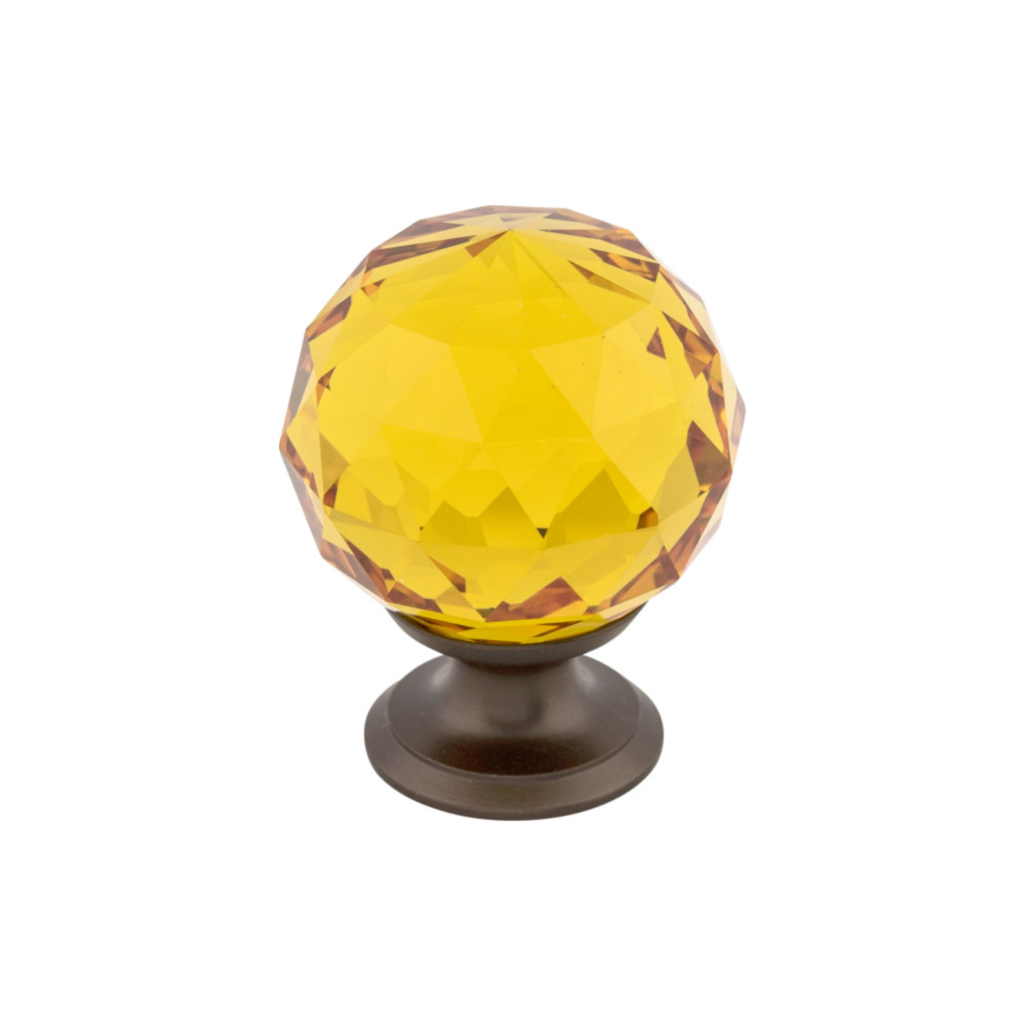 TOP KNOBS TK112ORB Amber Crystal 1 3/8″ Diameter Round Knob – Oil Rubbed Bronze