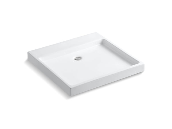 Purist® 24″ Square Wall-Mount Vessel Bathroom Sink, No Overflow