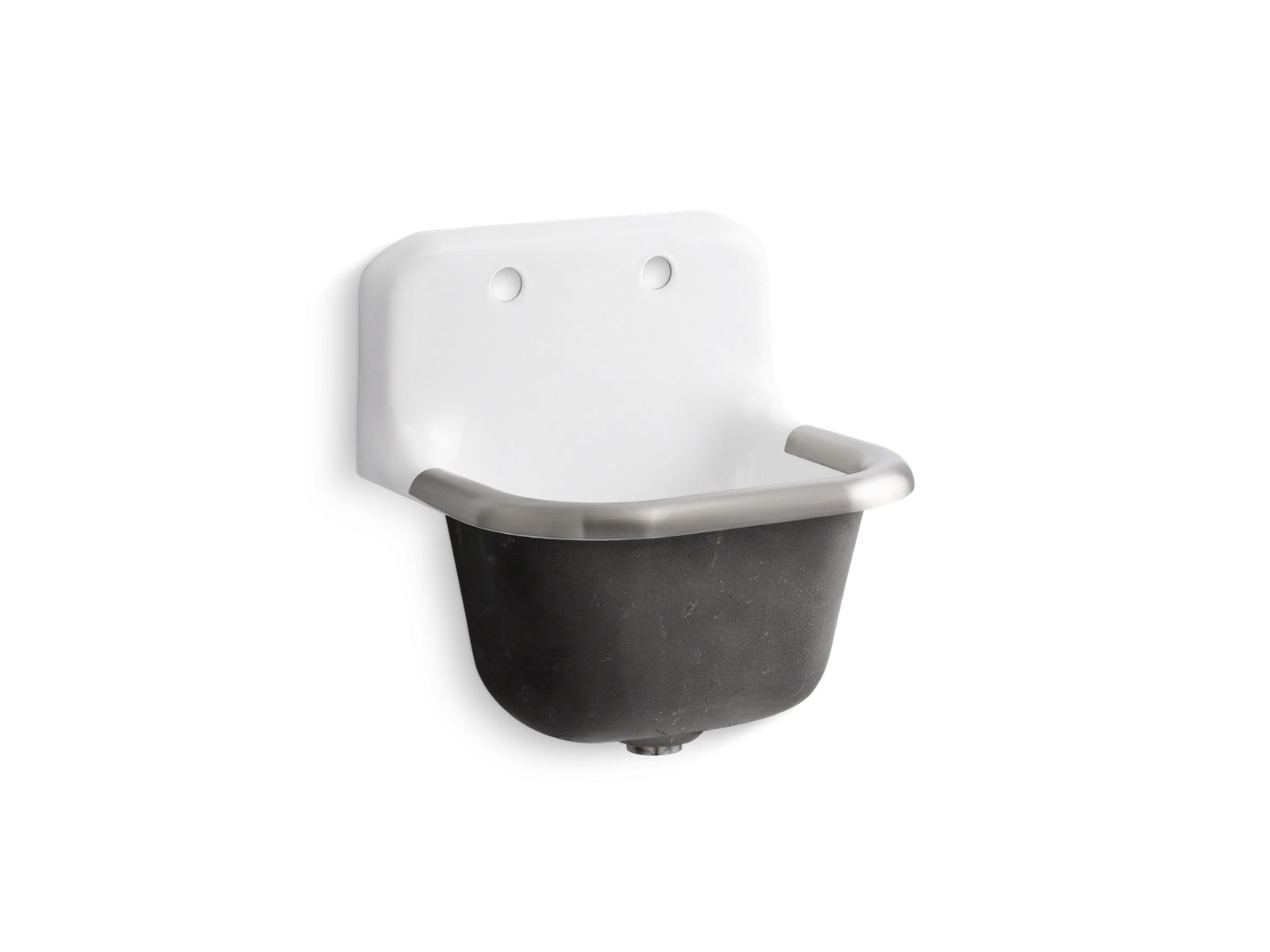 KOHLER K-6714-0 Bannon 22-1/4″ Wall-Mount Service Sink In White