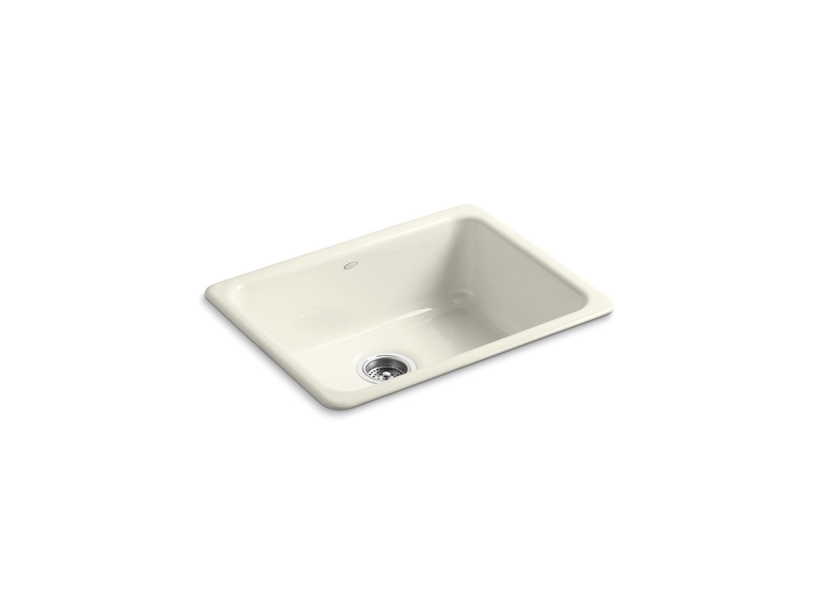 KOHLER K-6585-96 Iron/Tones 24-1/4″ Top-/Undermount Single-Bowl Bar Sink In Biscuit