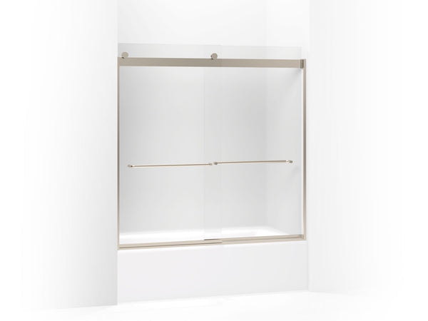 Levity® Sliding Bath Door, 59-3/4″ H X 56-5/8 – 59-5/8″ W, With 1/4″ Thick Frosted Glass