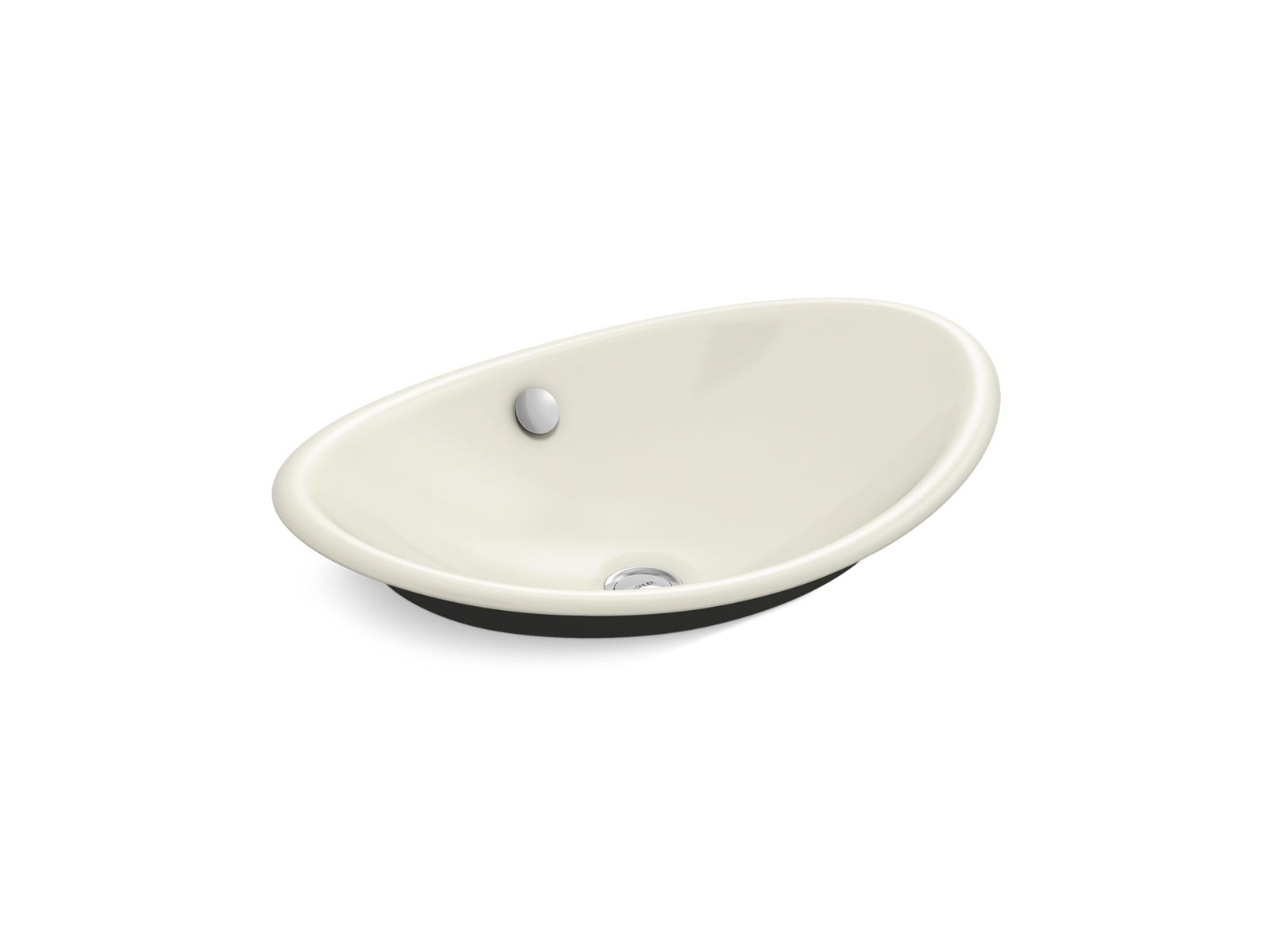 KOHLER K-5403-P5-96 Iron Plains 20-3/4″ Oval Vessel Bathroom Sink In Biscuit