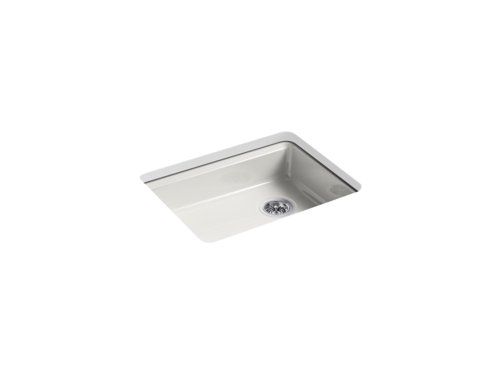 KOHLER K-5479-5U-FF Riverby 25″ Undermount Single-Bowl Kitchen Sink In Sea Salt