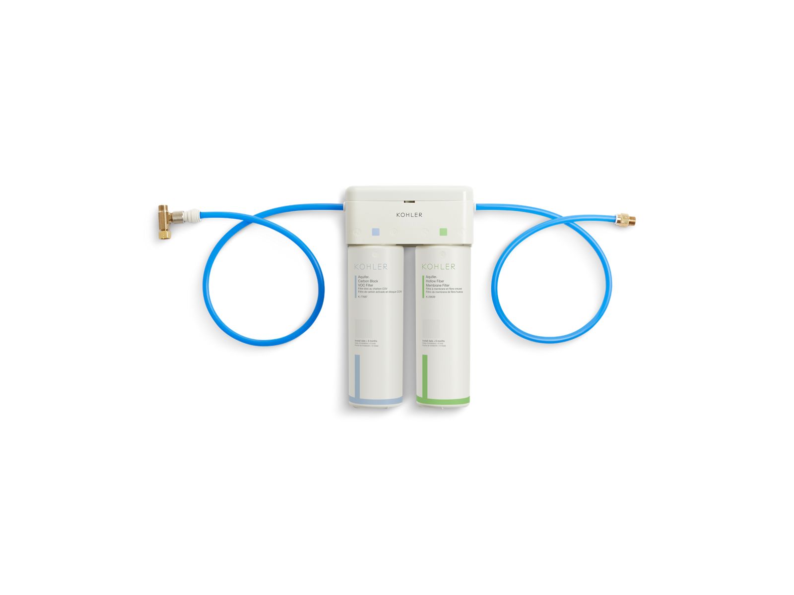 KOHLER K-29638-NA Aquifer+ Two-Stage Under-Counter Filtration System